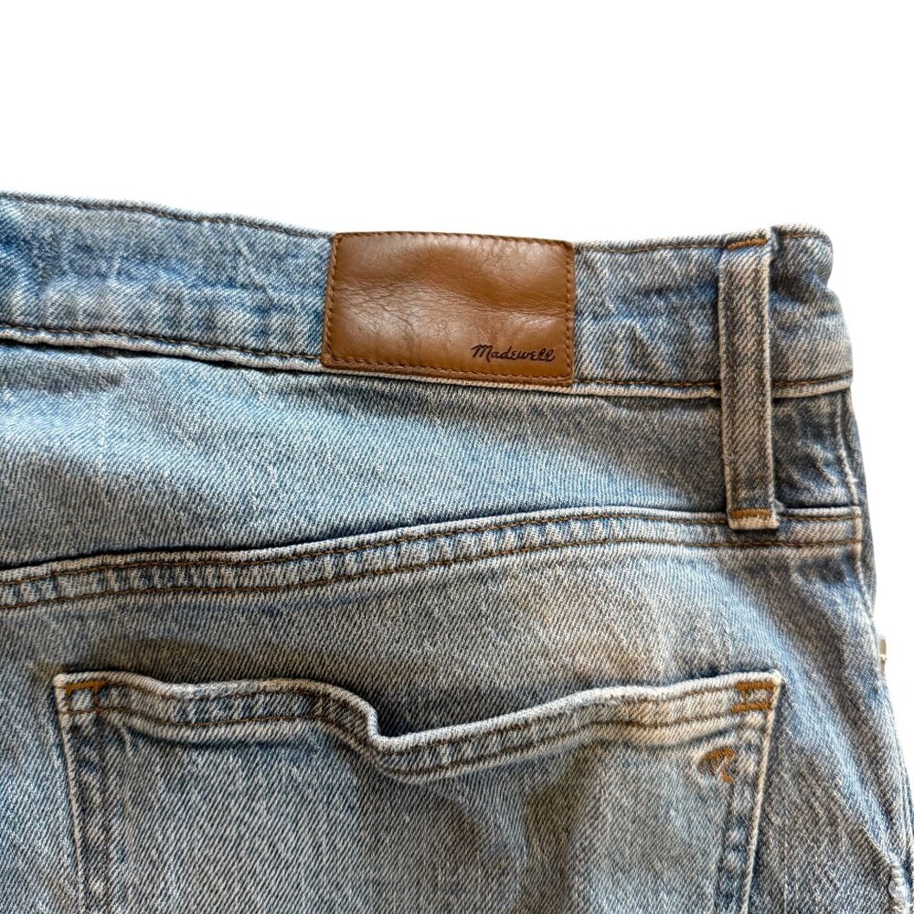 Madewell Perfect Vintage Crop Jeans With Distressed Knee & Raw Hem Size 32 - Picture 6 of 9